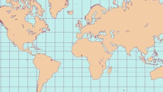 Blue Tan World Map Motion Background - VideoBlocks