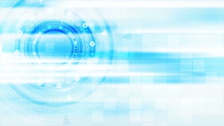 Light Blue Abstract Technology Motion Design With Hud Gear