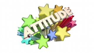 Positivity Attitude Good Optimism Word Collage 3 D Animation Motion ...