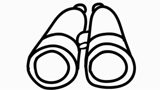 binoculars cartoon illustration hand drawn animation transparent Motion