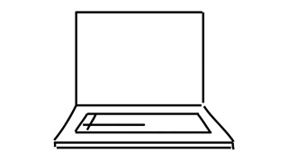 Computer And Keyboard Line Drawing Illustration Animation With